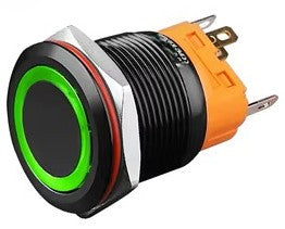 Interrupteur à bouton poussoir verrouillable 22mm 12V/24V IP65