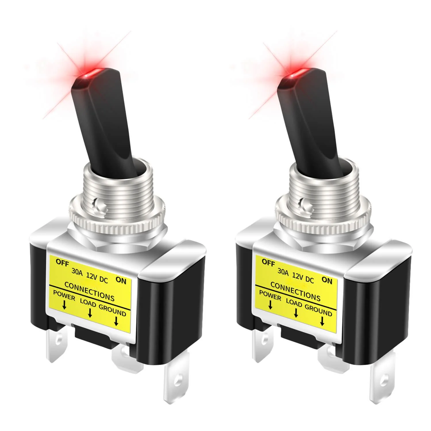 Interrupteurs type aviation avec LED
