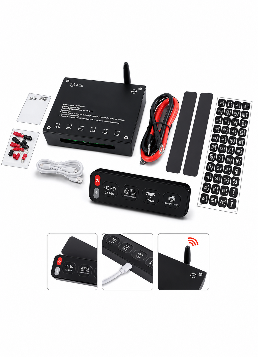 Panneau de commande 4 interrupteurs