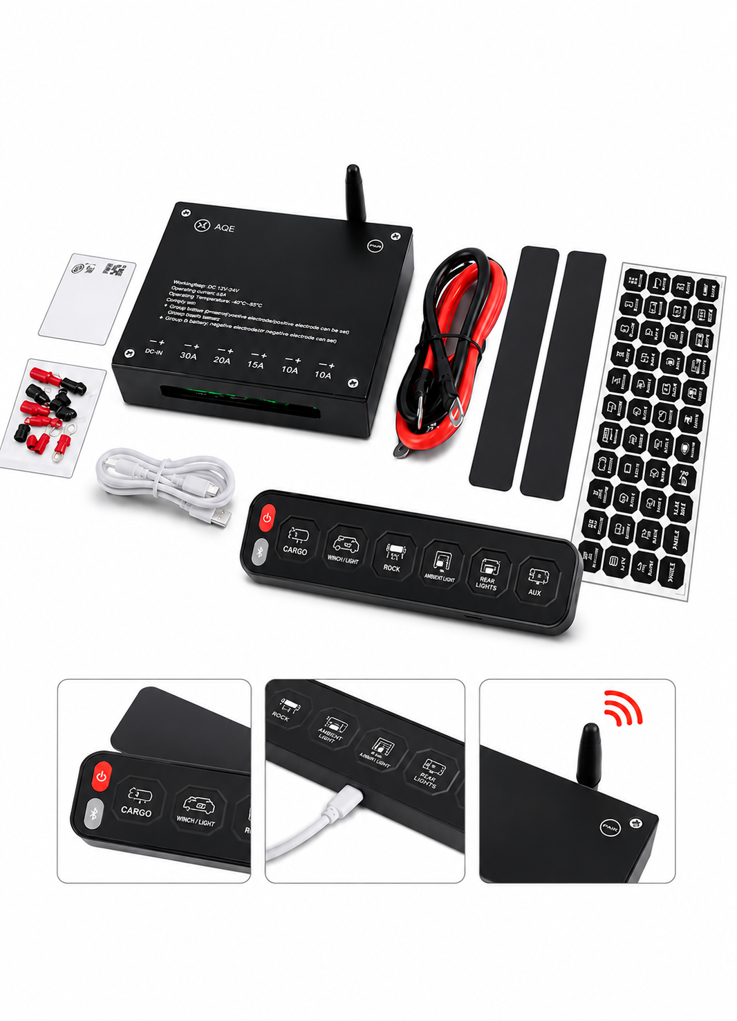 Panneau de commande 6 interrupteurs